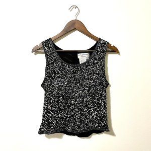 Papell Boutique | Silk Beaded Top